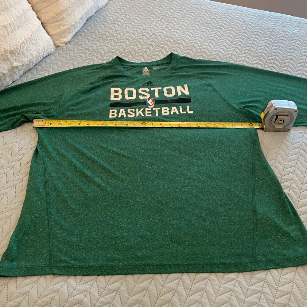 Adidas Men's NBA Boston Celtics Basketball Climalite lightweight Long Sleeve Tee - Picture 6 of 7